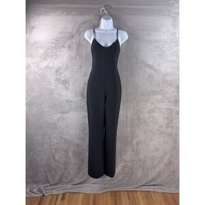Lovers + Friends Norrie Jumpsuit Womens Size XS Black Wide Leg Spaghetti Strap